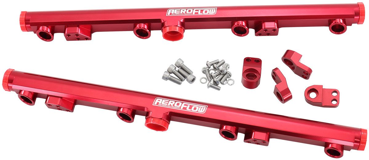 GM LS1 LS2 LS3 Billet EFI Fuel Rails (Red) AF64-2155R