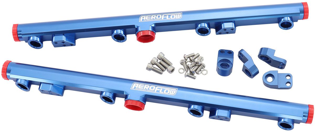 GM LS1 LS2 LS3 Billet EFI Fuel Rails (Blue) AF64-2155