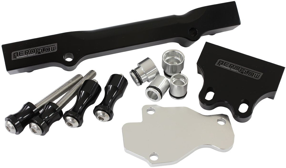 Mazda Series 6,7,8 13B Billet EFI Fuel Rails - Black AF64-2204BLK