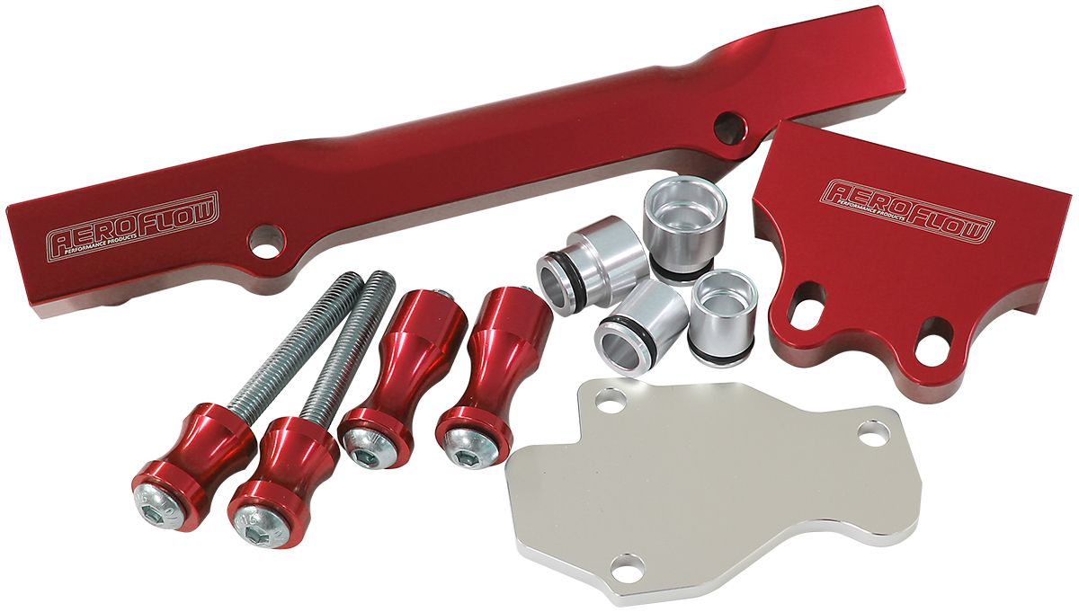 Mazda Series 6,7,8 13B Billet EFI Fuel Rails - Red AF64-2204R