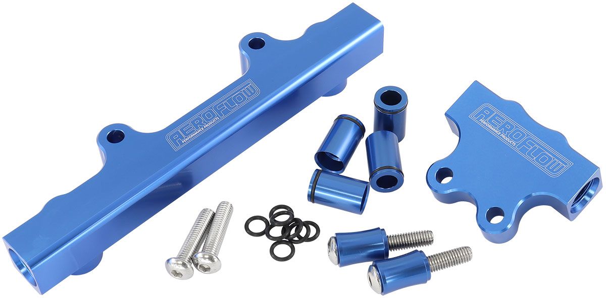 Mazda Series 4,5 13B Billet EFI Fuel Rails - Blue AF64-2213