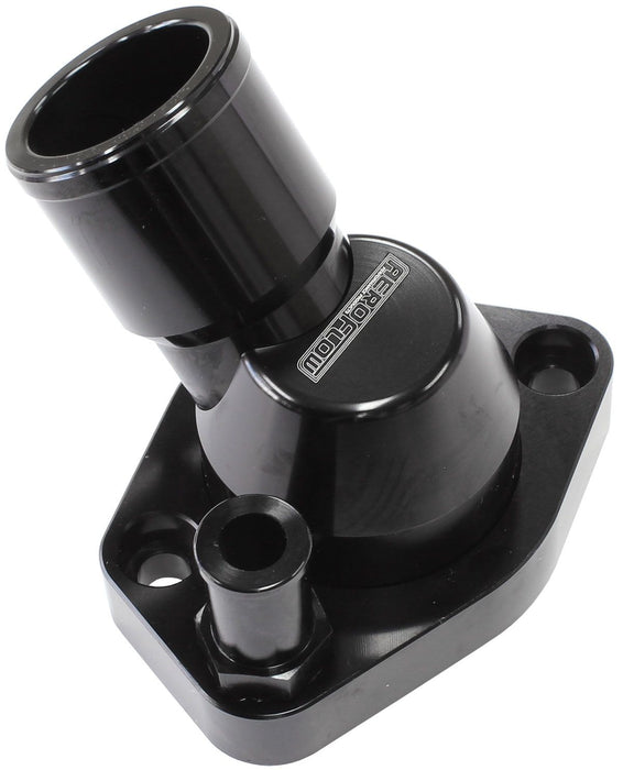 Billet 45° Swivel Thermostat Housing, Black Finish AF64-2233BLK