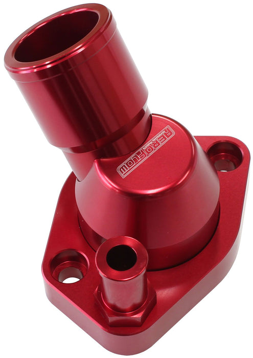 Billet 45° Swivel Thermostat Housing, Red Finish AF64-2233R