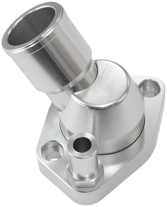 Billet 45° Swivel Thermostat Housing, Silver Finish AF64-2233S