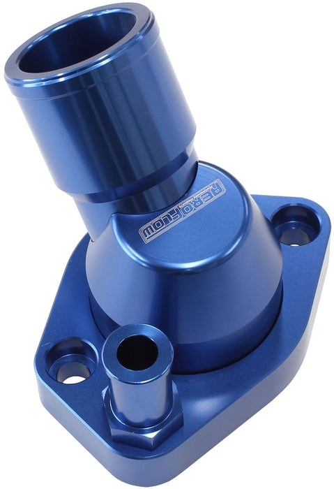 Billet 45° Swivel Thermostat Housing, Blue Finish AF64-2233