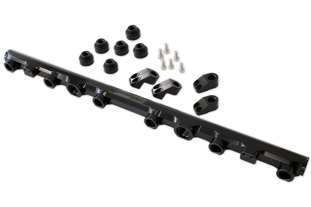 Toyota 2JZ-GTE Billet EFI Fuel Rail - Black AF64-2259BLK