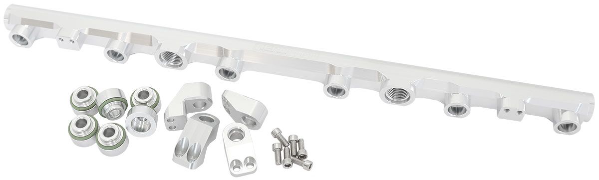 Toyota 2JZ-GTE Billet EFI Fuel Rail - Silver AF64-2259S