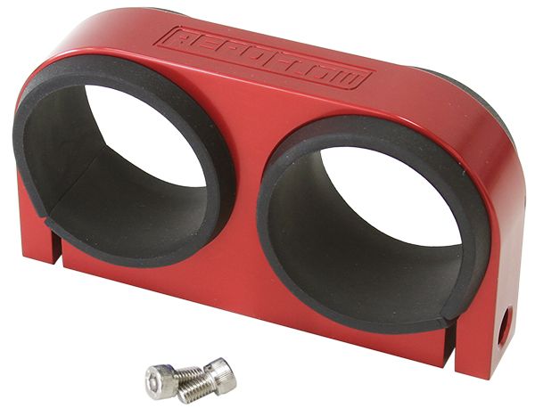 Dual Billet Fuel Pump Bracket - Red AF64-2902R