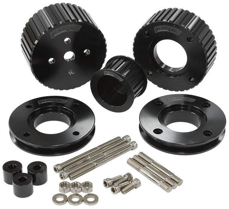 Holden EFI Gilmer Drive Kit (Belt not included) - Black Finish AF64-3006BLK