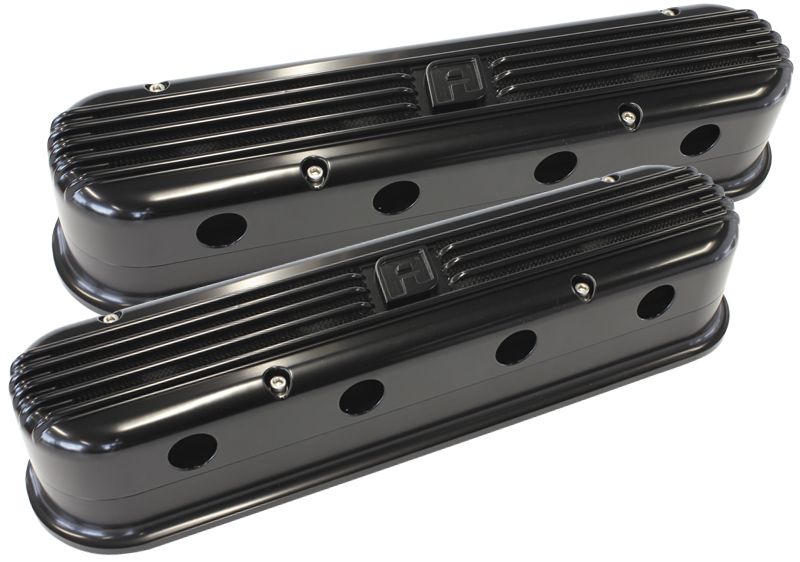 Billet Aluminium Retro 2-Piece LS Valve Covers AF64-4110BLK