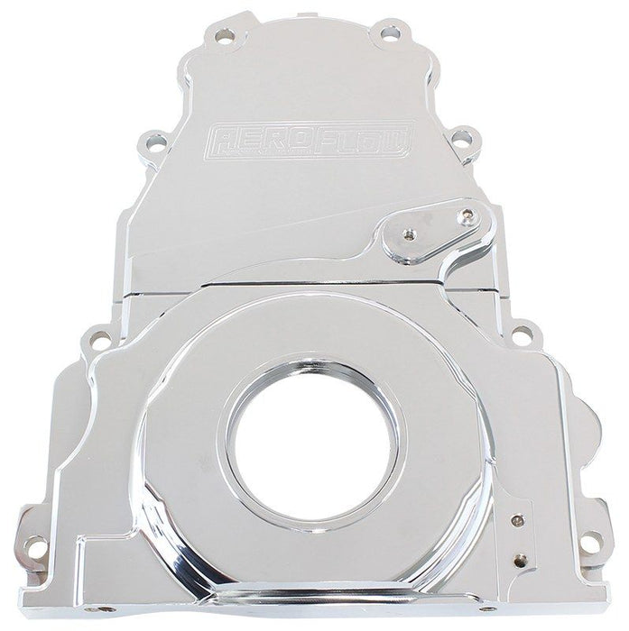 GM LS 2-Piece Billet Timing Cover - Chrome Finish AF64-4361C