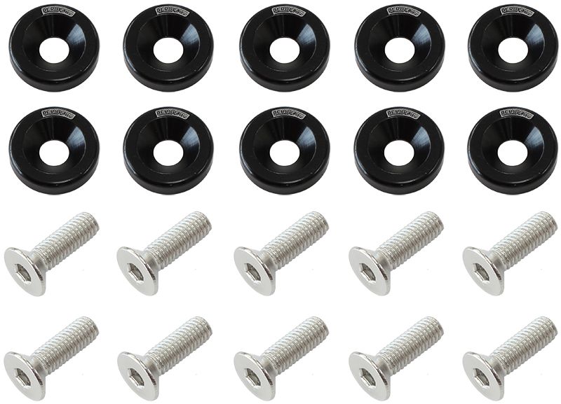 Billet Dress-Up/Fender Bolt Kit M6 x 1.00mm (20mm UHL) AF64-4365BLK