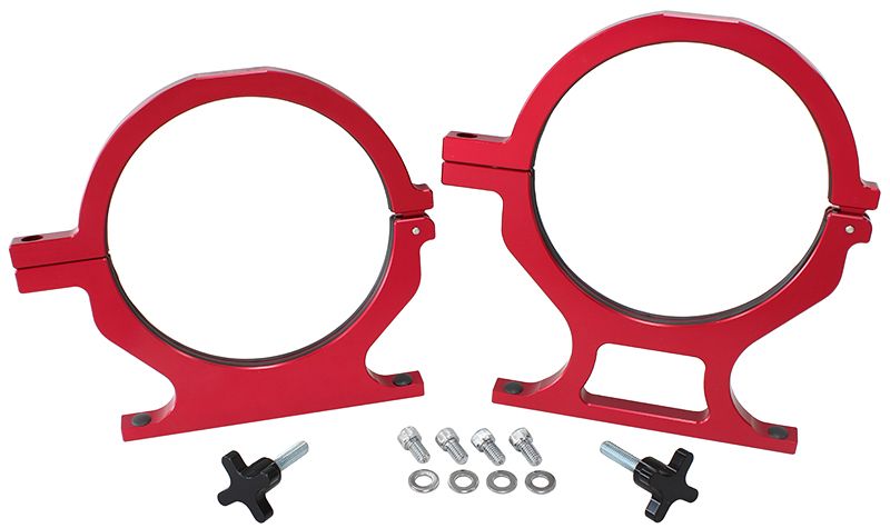 Billet Nitrous Bottle Brackets - Red AF64-5000R