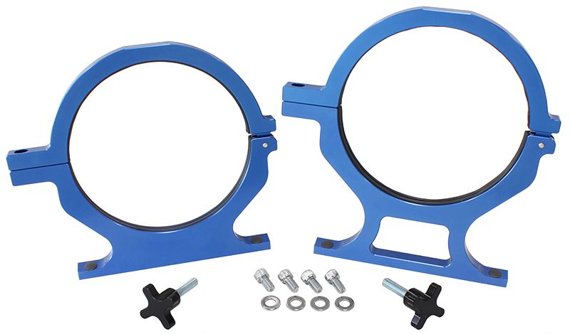 Billet Nitrous Bottle Brackets - Blue AF64-5000