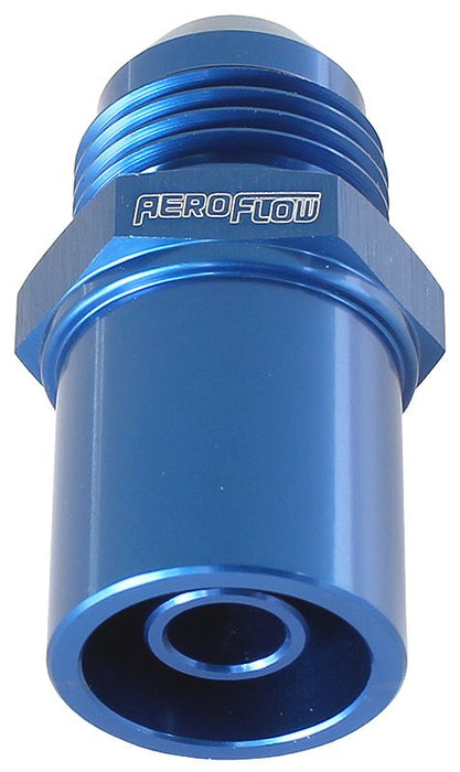 Press In Front Valve Cover Breather Adapter -8AN Blue (20mm O.D) AF708-08F