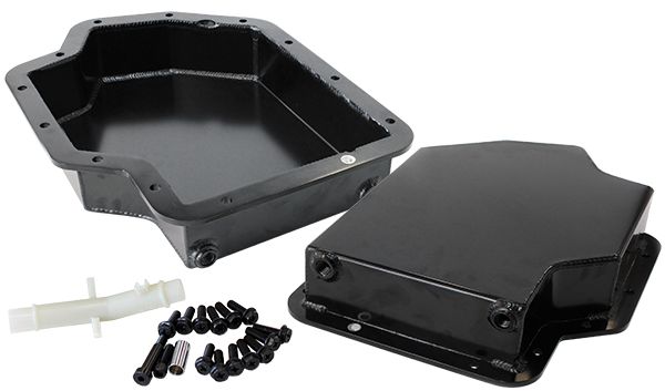 3" Deep Fabricated Transmission Pan including Filter Extension AF72-3001BLK