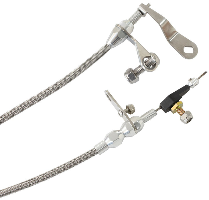 Kickdown Cable With Stainless Steel Cover & Chrome Ends AF72-7001