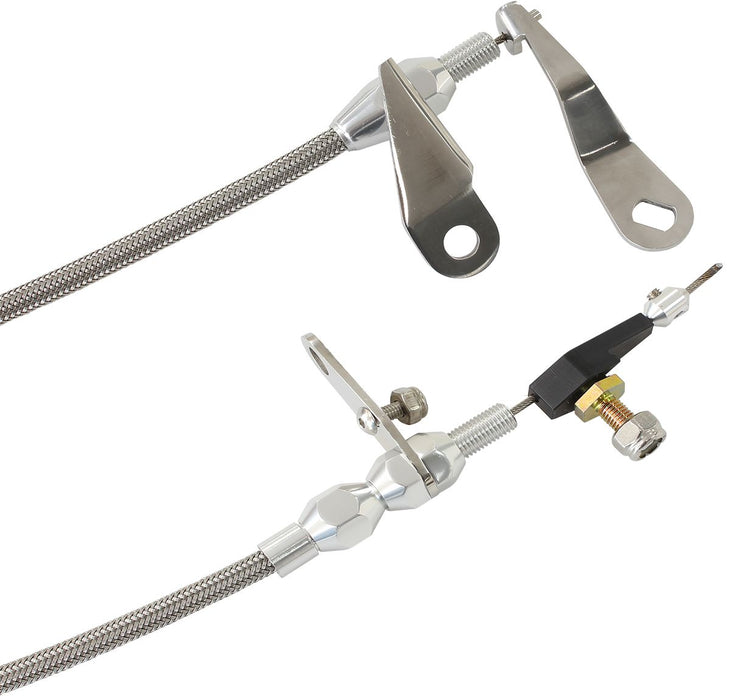 Kickdown Cable With Stainless Steel Cover & Chrome Ends AF72-7003