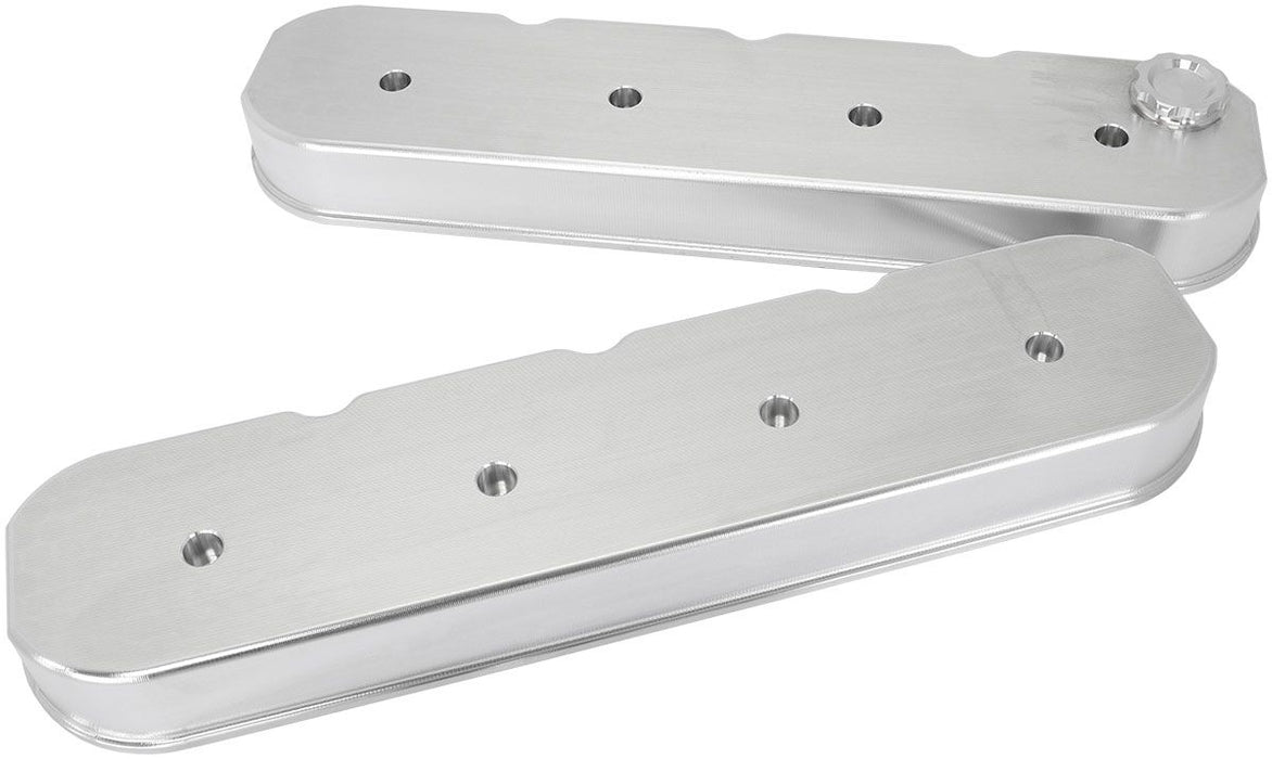 GM LS Billet Valve Cover Set, Raw Finish with No Logo AF77-5011