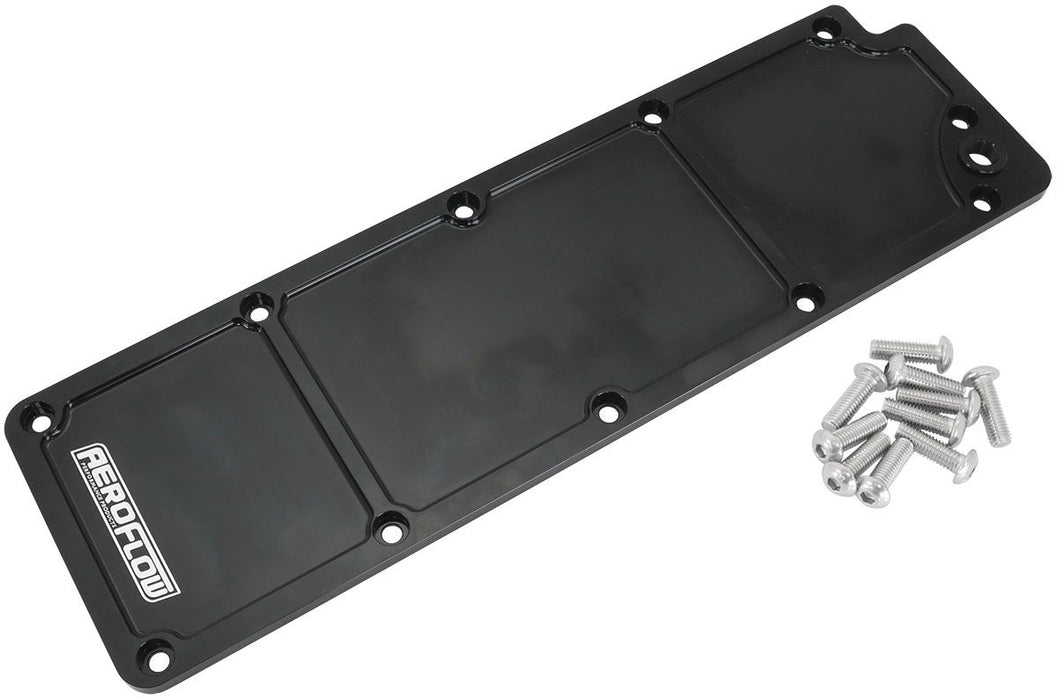 GM LS3 Billet Valley Plate, Black Finish AF77-5016BLK