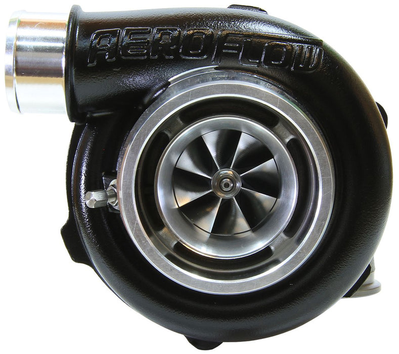 BOOSTED 5455 .83 Reverse Rotation Turbocharger 650HP, Hi Temp Black Finish AF800