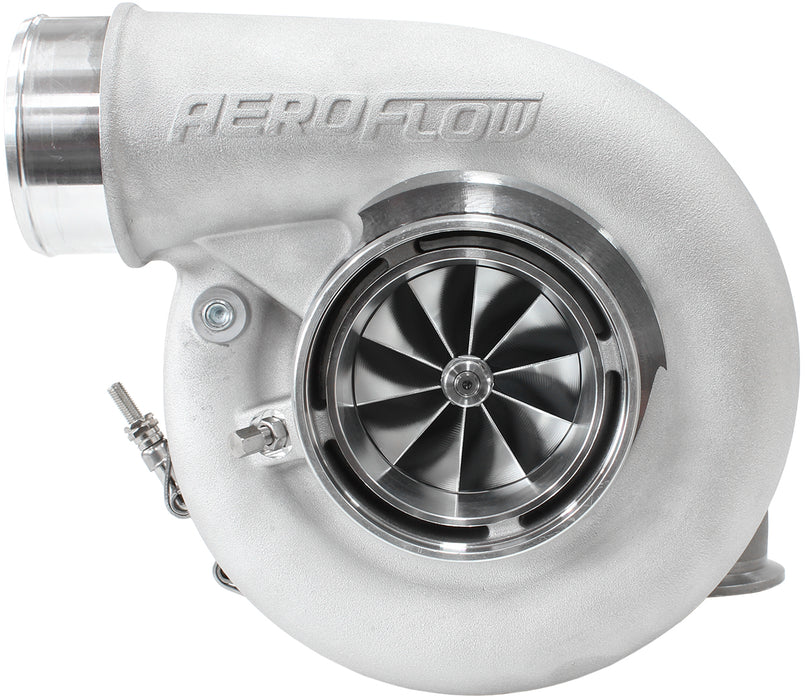 BOOSTED 7375 1.28 Reverse Rotation Turbocharger 1200HP, Natural Cast Finish AF80