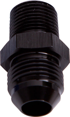 NPT to Straight Male Flare Adapter 3/8" to -6AN AF816-06-06BLK