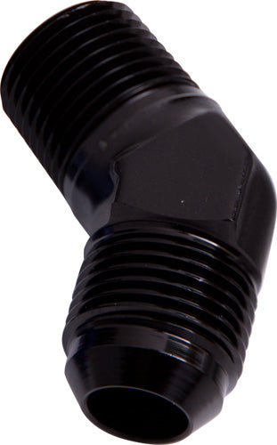 45° NPT to Male Flare Adapter 1/8" to -3AN AF823-03BLK