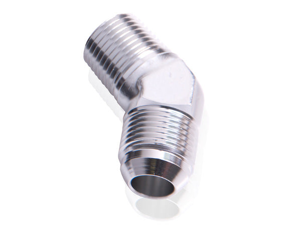 45° NPT to Male Flare Adapter 1/4" to -4AN AF823-04-04S