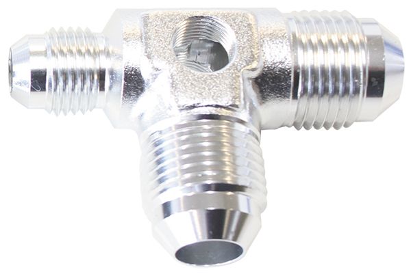 Flare AN Stepped Tee with 1/8" NPT Ports AF824-06-08S