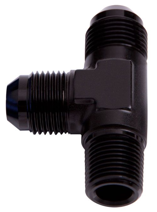 Tee with NPT On Run 1/8" to -3AN AF826-03BLK