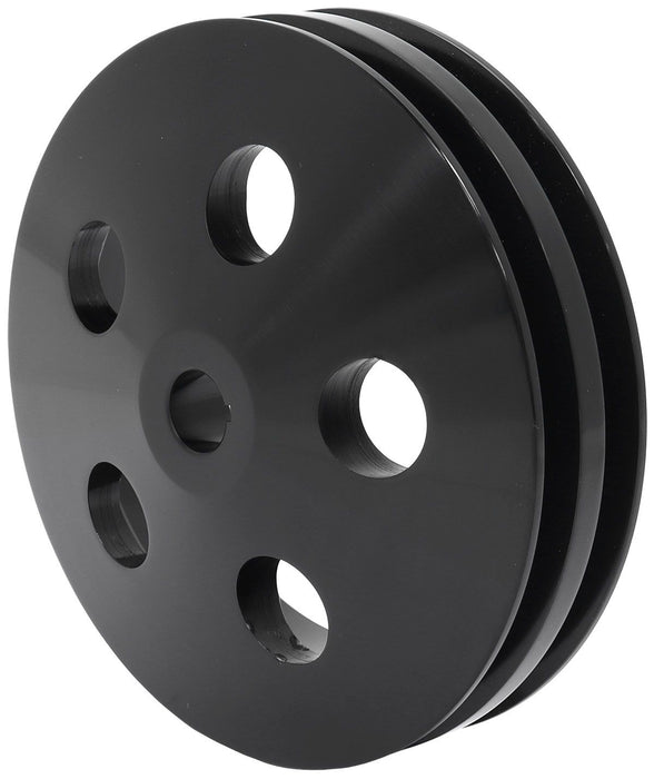 Power Steering Pump Pulley with Double Groove - Black Finish AF83-1004BLK