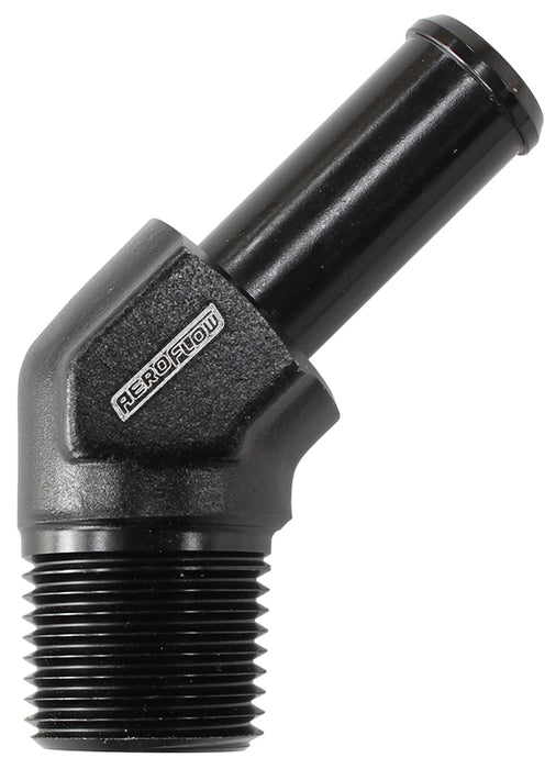 Male NPT to 45° AN Hose Barb AF845-04ANBLK