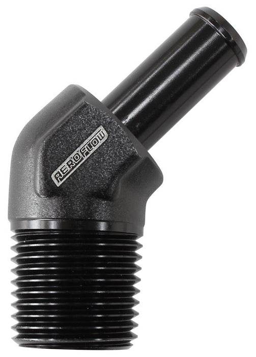 Male NPT to 45° AN Hose Barb AF845-06-06ANBLK