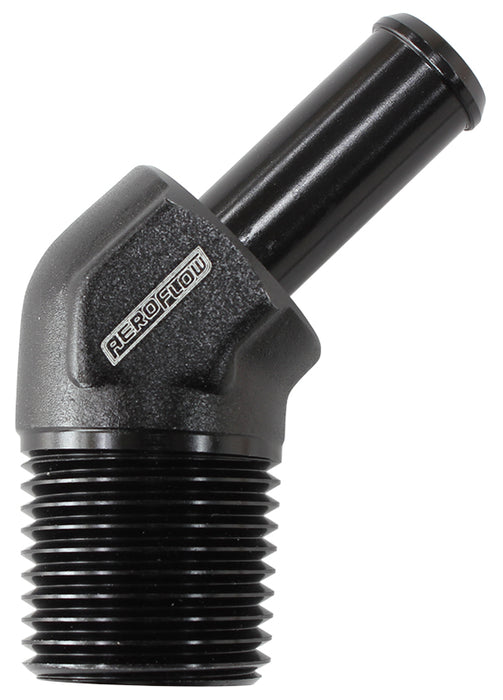 Male NPT to 45° AN Hose Barb AF845-06-10ANBLK