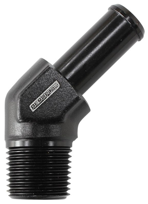 Male NPT to 45° AN Hose Barb AF845-08ANBLK