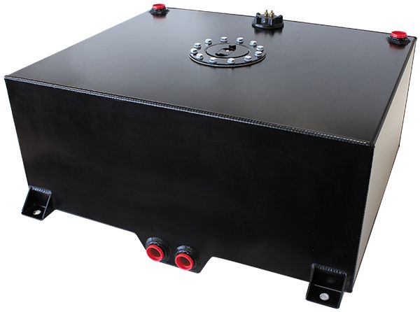 Aluminium 25 Gallon (95L) Fuel Cell with Cavity/Sump & Fuel Sender (Black) AF85-