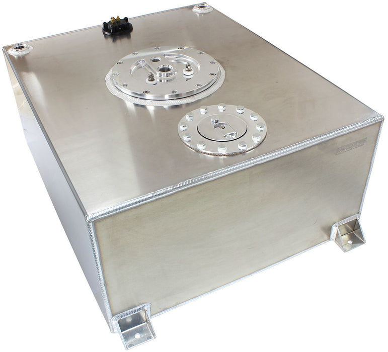 Aluminium 76 Litre (20 Gal) Fuel Cell Flat Bottom Triple 60mm Pump Hanger & Fuel