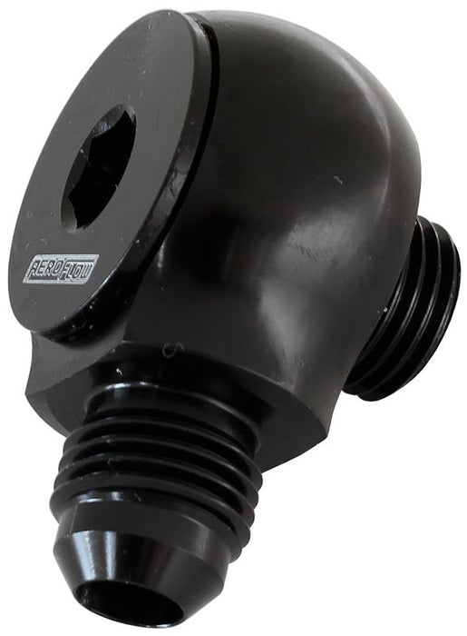 90° Low Profile -8ORB to -6AN Male Adapter AF909-06-08BLK