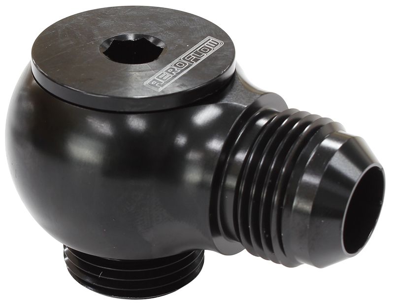 90° Low Profile -12ORB to -12AN Male Adapter AF909-12BLK