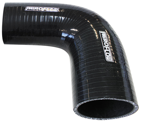 Gloss Black 90° Silicone Reducer / Expander Hose 1" (25mm) to 5/8" (16mm) I.D AF