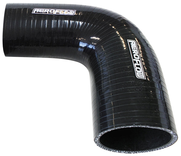 Gloss Black 90° Silicone Reducer / Expander Hose 3" (76mm) to 2-1/2" (63mm) I.D