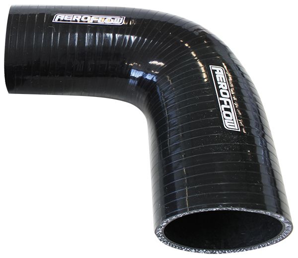 Gloss Black 90° Silicone Reducer / Expander Hose 3-1/4" (82mm) to 2-3/4" (70mm)