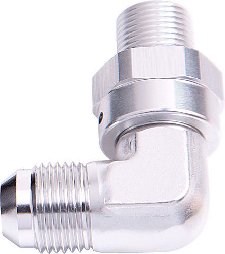 90° NPT Swivel to Male AN Flare Adapter 1/8" to -3AN AF922-03-02S