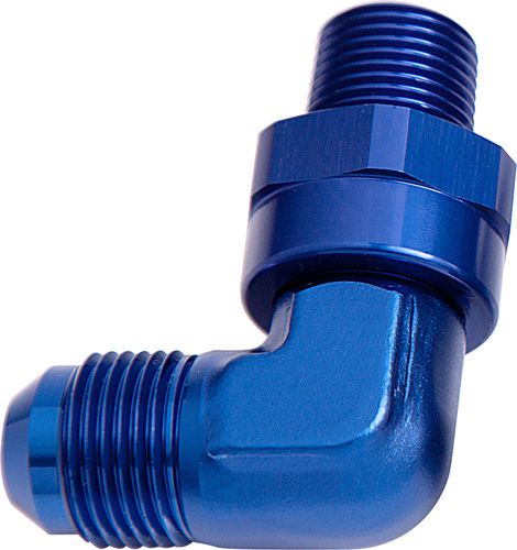 90° NPT Swivel to Male AN Flare Adapter 1/8" to -3AN AF922-03-02