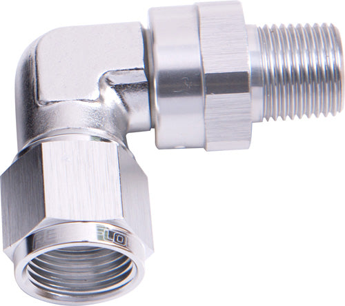 90° Male NPT to Female AN Adapter 1/4" to -8AN AF923-08-04S