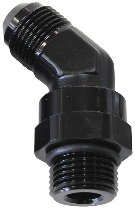 45° ORB Swivel to Male Flare Adapter -8 to -6 AF945-06-08BLK