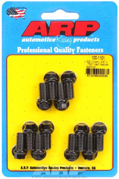 Exhaust Header Bolt Kit, Hex Head Black Oxide AR100-1101