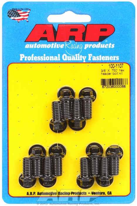 Exhaust Header Bolt Kit, Hex Head Black Oxide AR100-1107