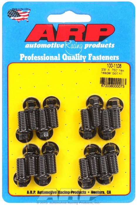 Exhaust Header Bolt Kit, Hex Head Black Oxide AR100-1108